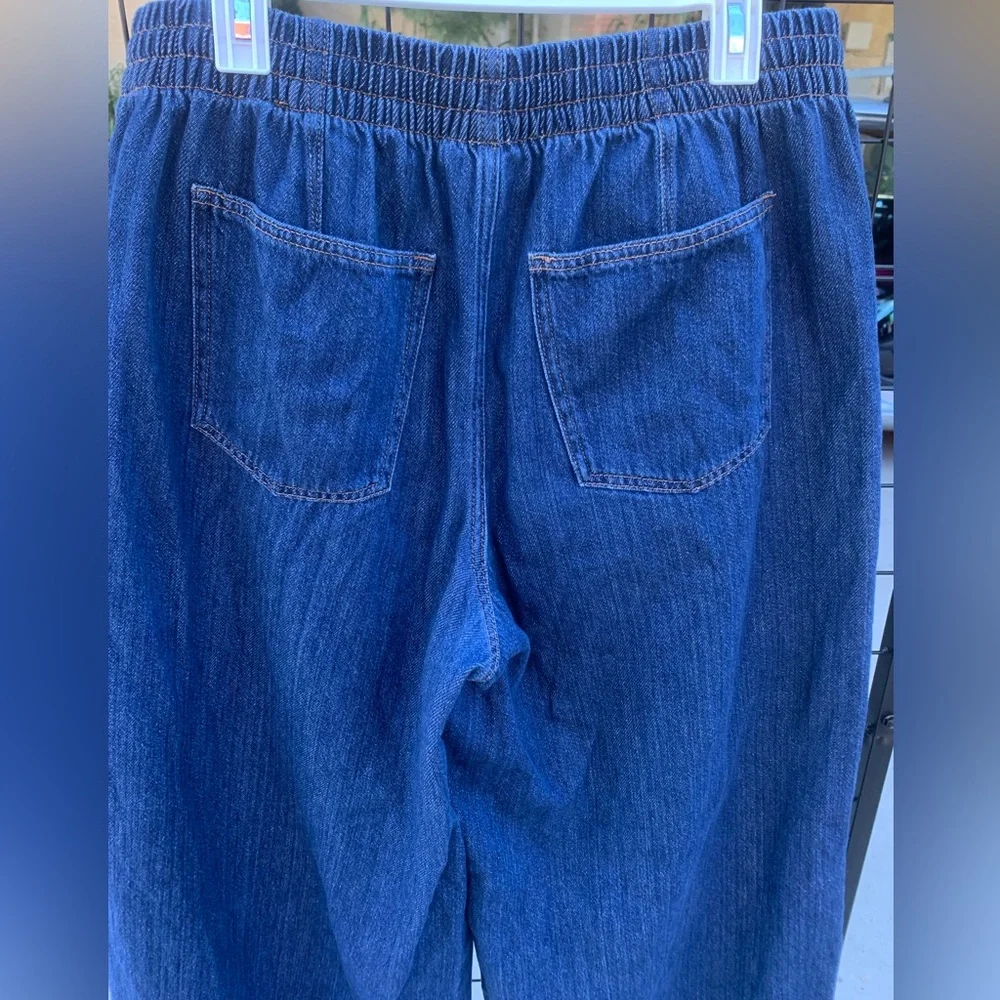 NWOT Universal Thread Dark Blue Wide-Leg Drawstring Jeans - Picture 6 of 9
